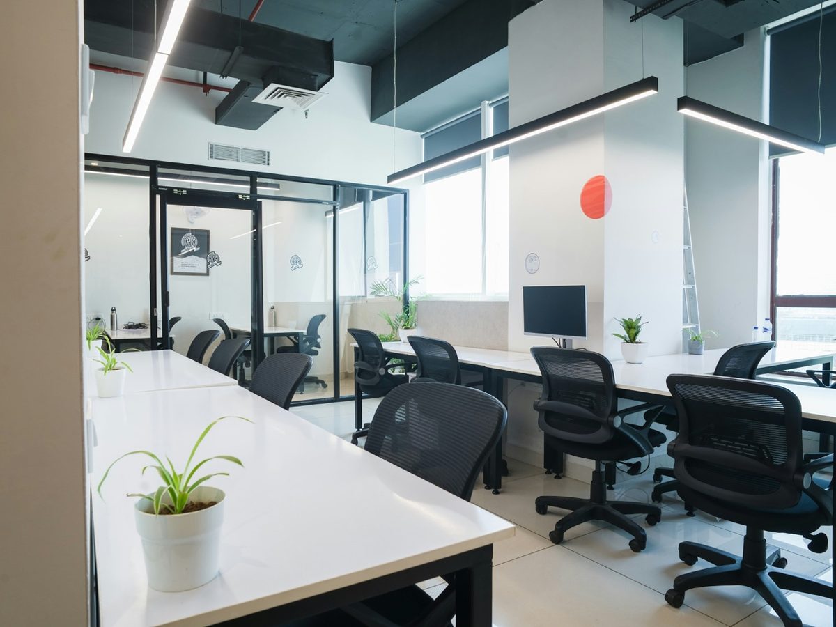 Reconfigured open plan office with acoustic offices, Melbourne CBD